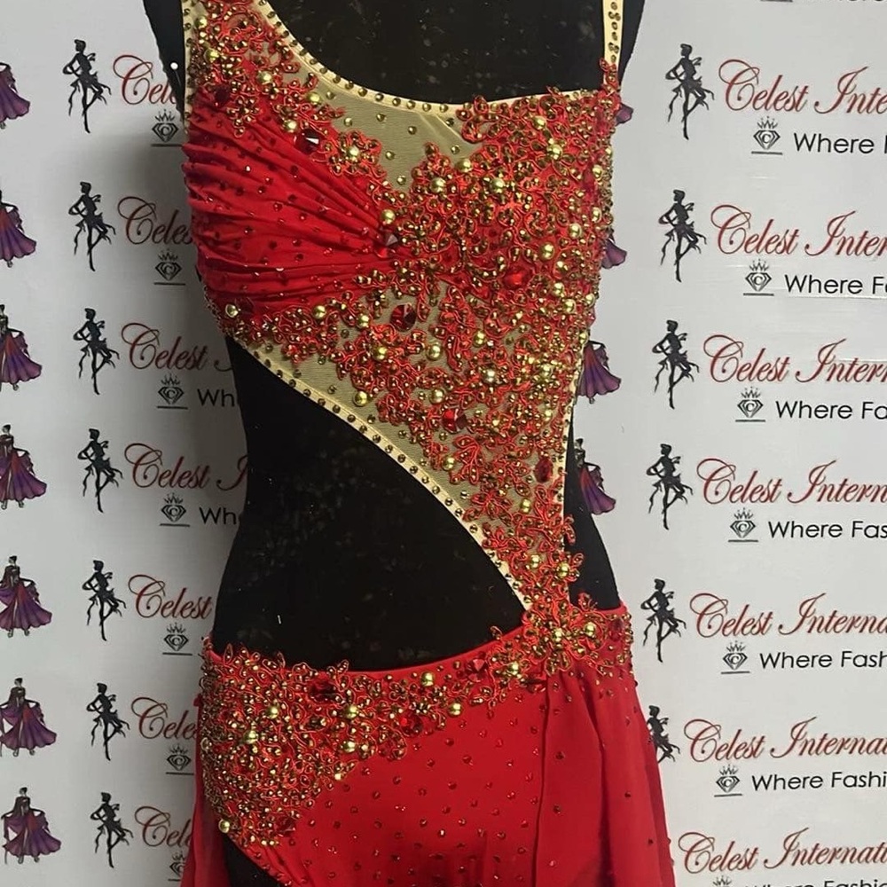 Red Beaded Dance Costume